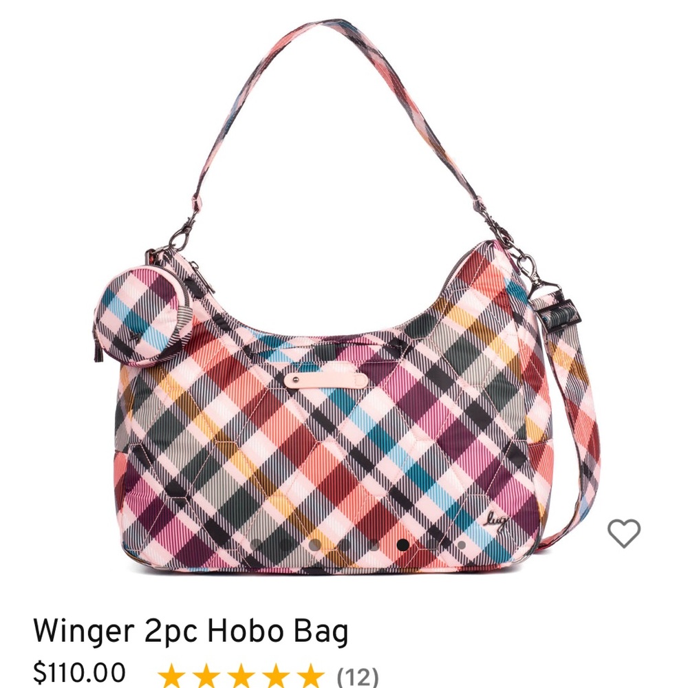 Lug Winger, PINK PLAID, NWT